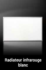 Radiateur infrarouge long blanc avec cadre Radiateur infrarouge long blanc avec cadre